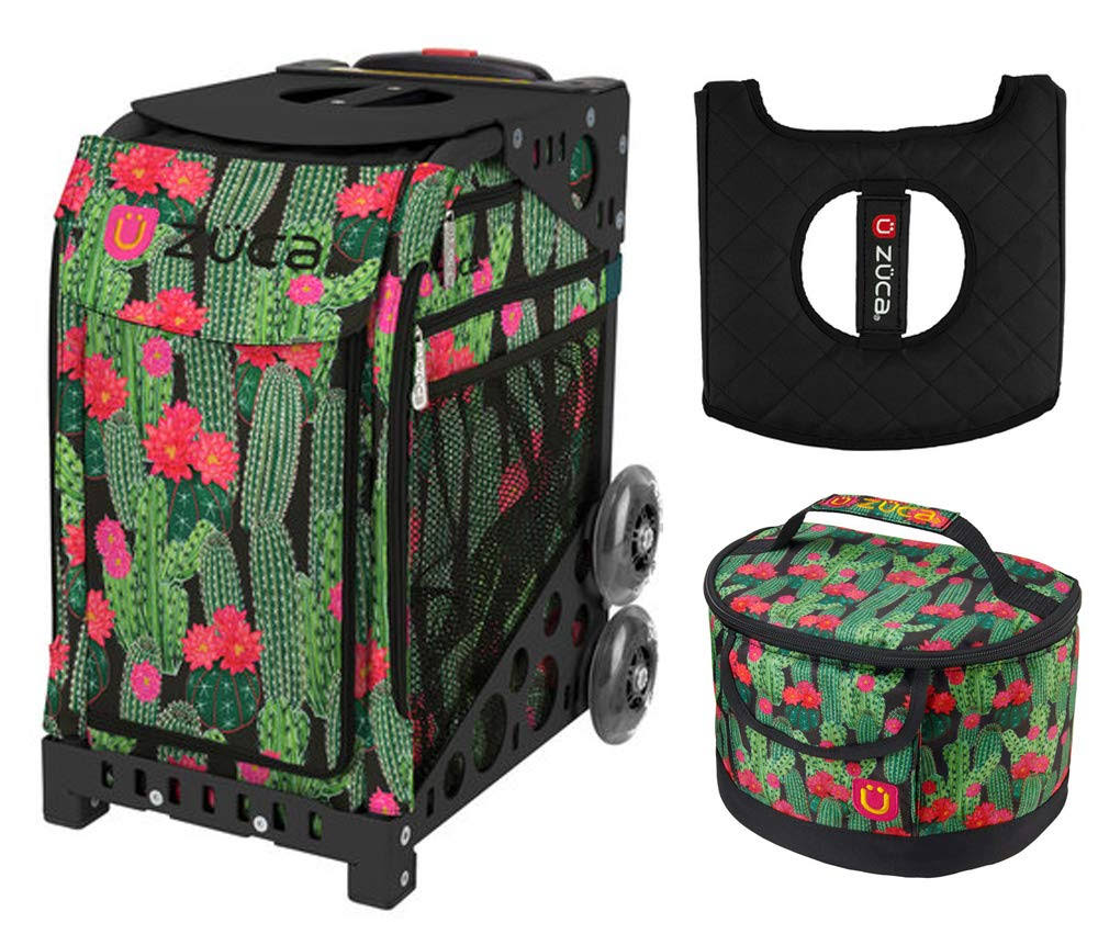 Desert Blossoms Sport Bag with Lunchbox and Seat Cover (Black Frame) X639