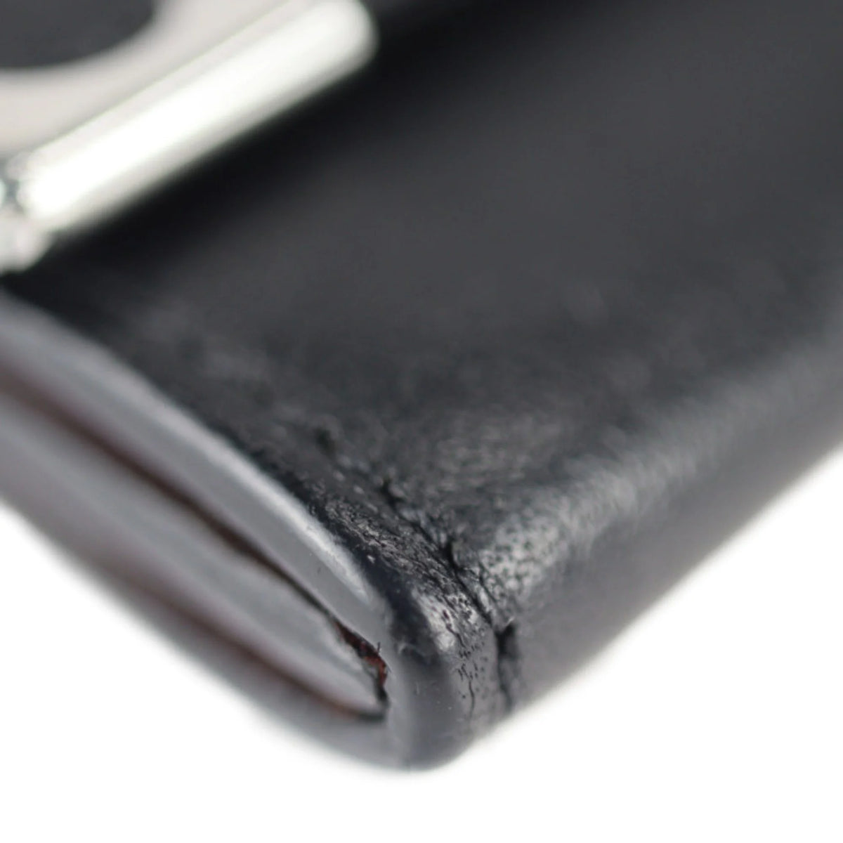 Black Leather Coin Case H1391