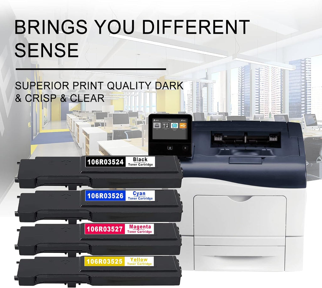 5 PK Toner Cartridge for Xerox C400 C405 Printer U21366