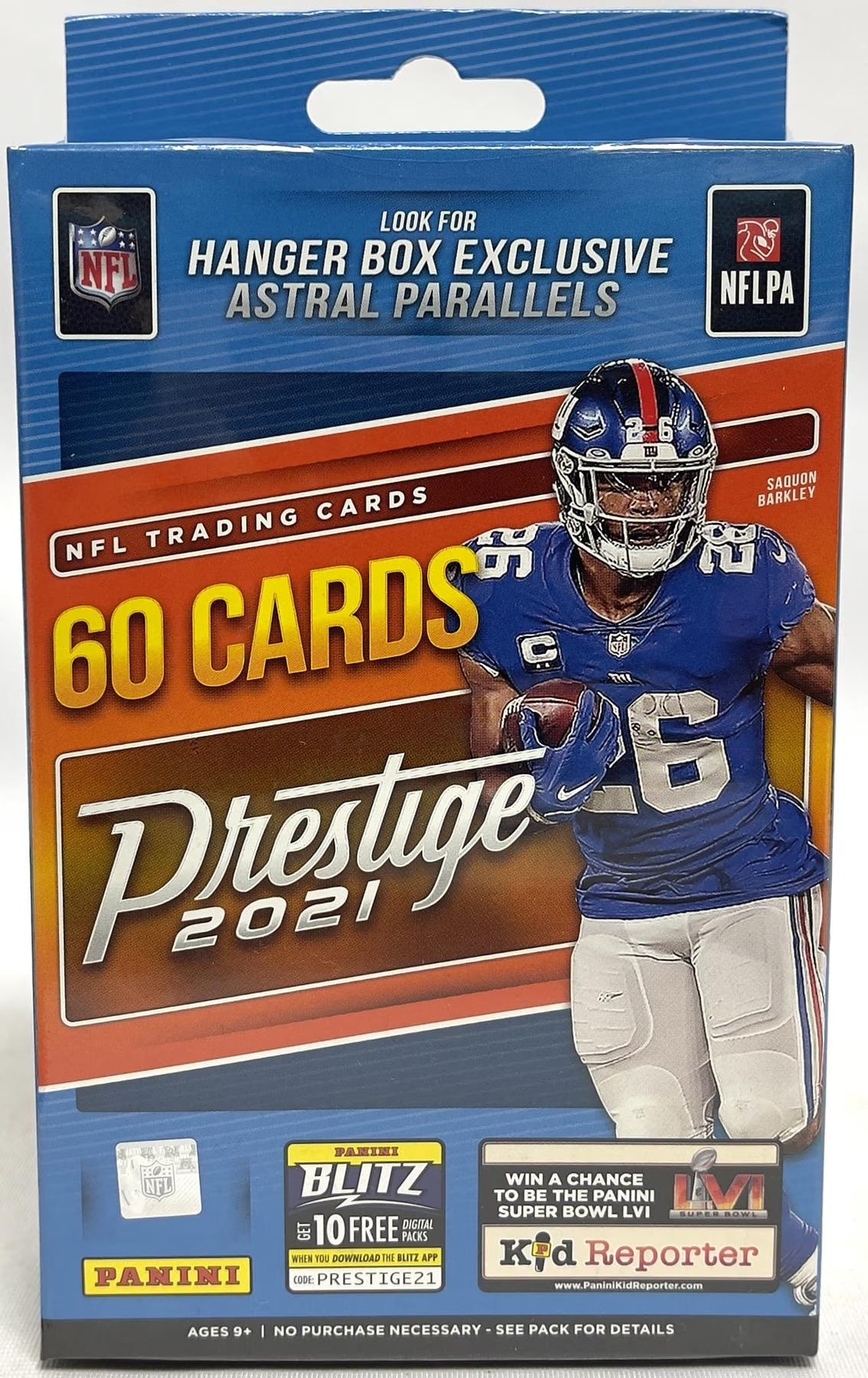 60 Cards NFL Football Trading Cards Hanger Box V3565