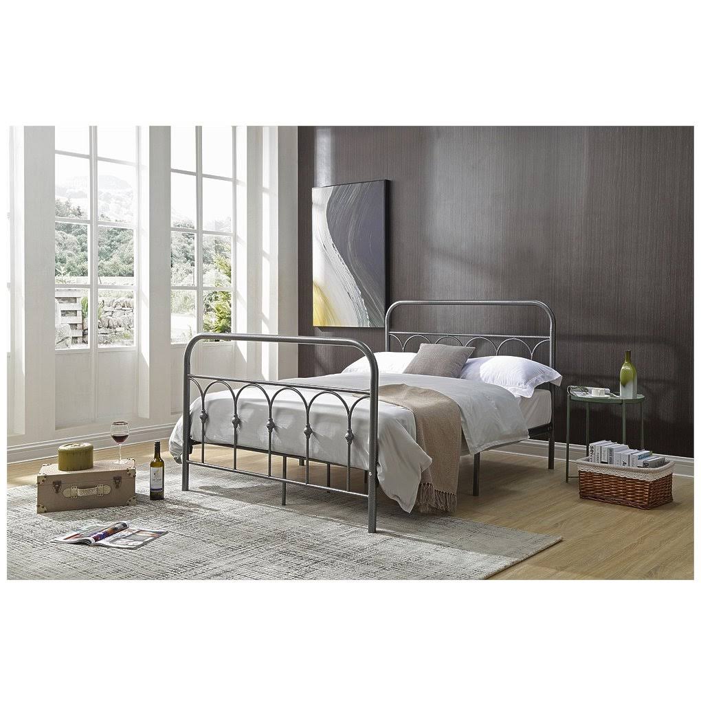 Charcoal Twin Metal Bed H273558