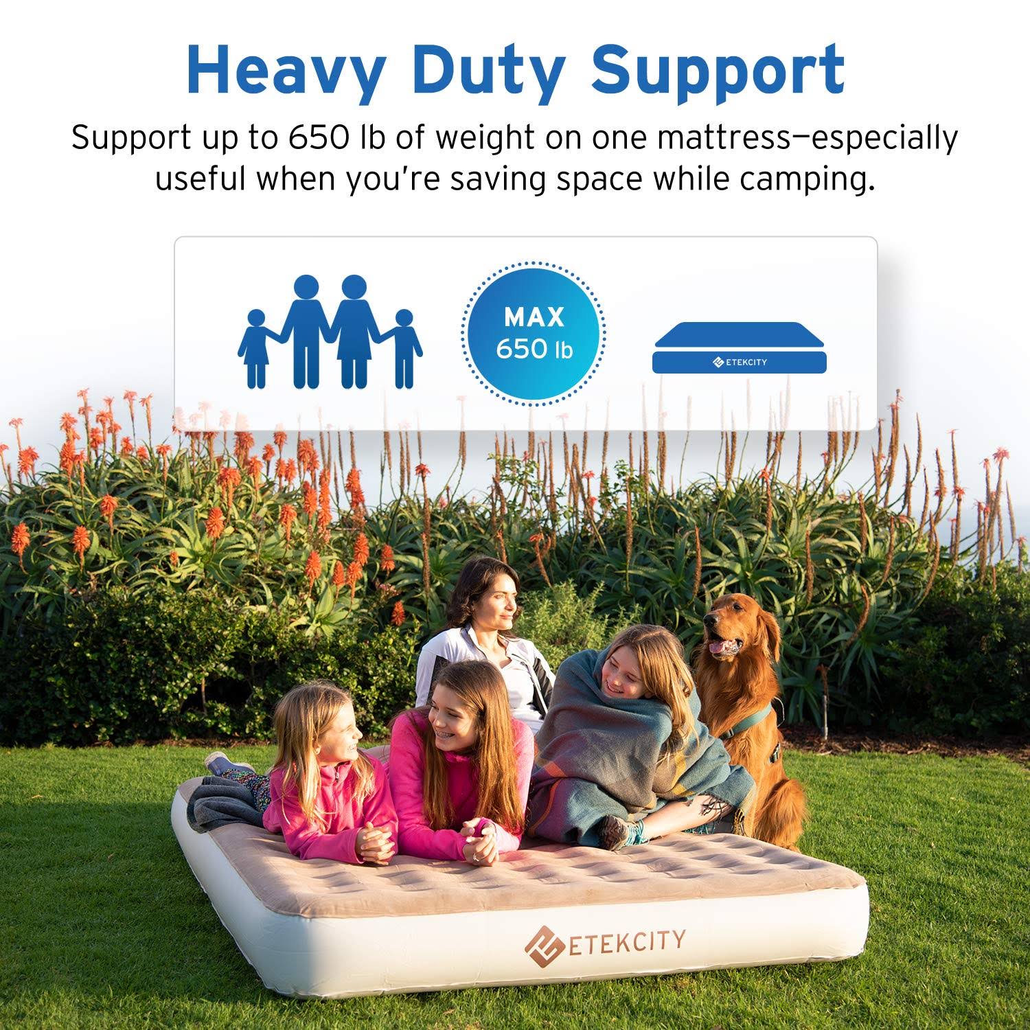 Queen Size Inflatable Air Mattress with Rechargeable Pump U22900