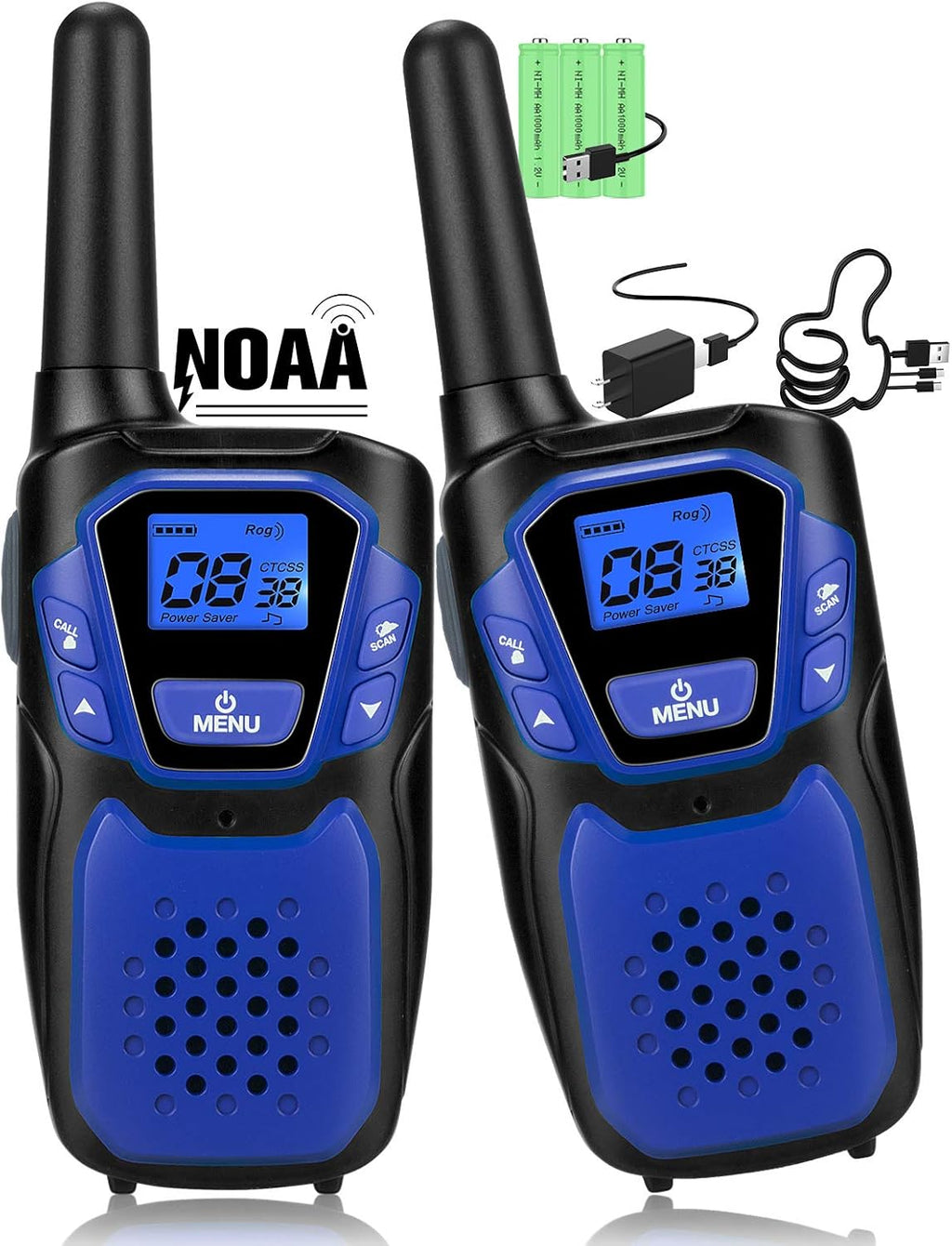 Rechargeable Walkie Talkies for Kids with Micro-USB Charger Z5938
