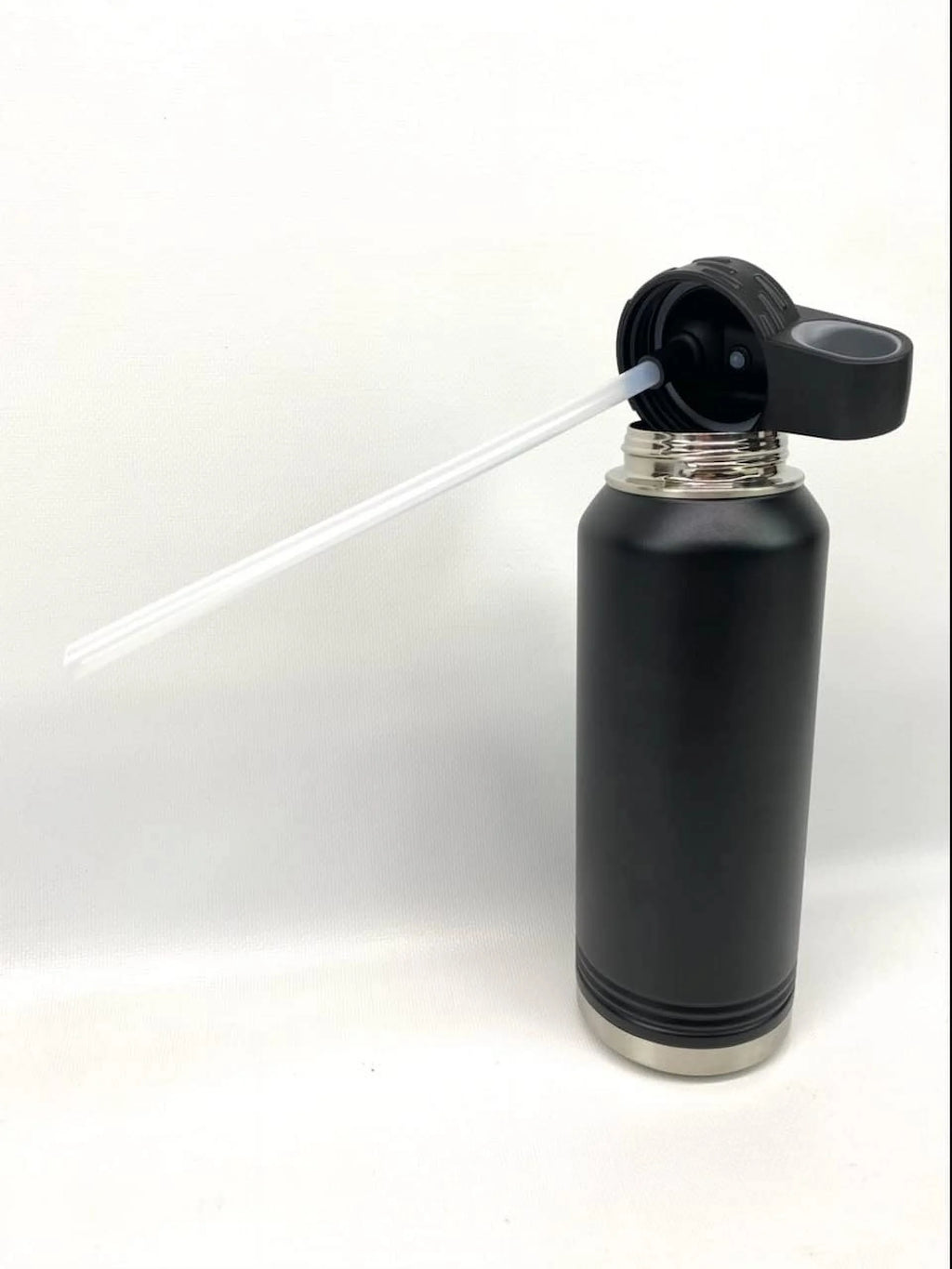 Black Powder Coated Insulated 32 Ounce Water Bottle Y12074