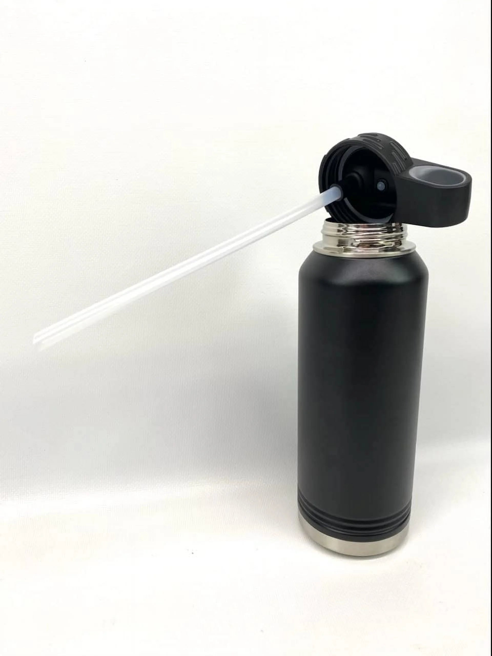 Black Powder Coated Insulated 32 Ounce Water Bottle Y12074
