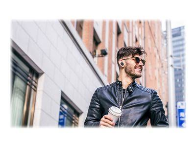 True wireless earphones with mic Bluetooth active noise canceling noise isolating black R91227