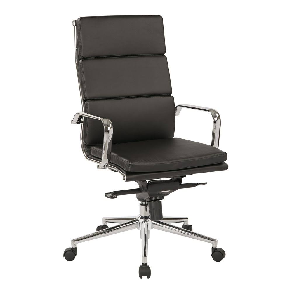 Black Bonded Leather High Back Chair Y71193