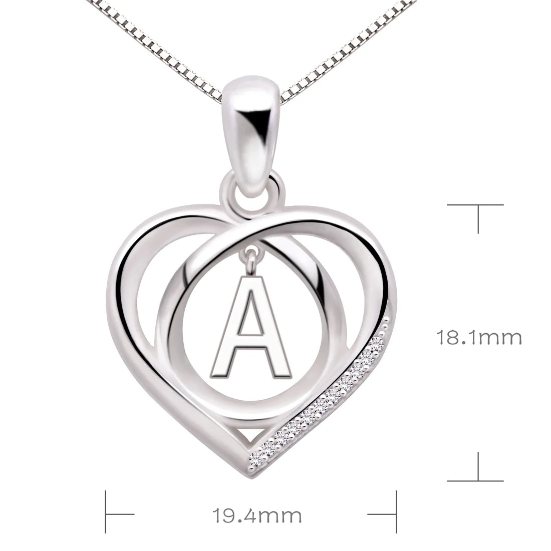 Sterling Silver Cubic Zirconia Pendant Necklace O75063