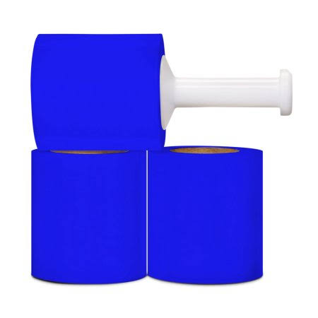 Narrow Banding Blue Hand Stretch Wrap 5 inch x 1000& x 80 Gauge 24 Rolls H555736
