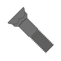 5/8-11 x 3 1/2 Plow Bolts, Grade 8, Plain, #3 Head, 50 pcs F240326