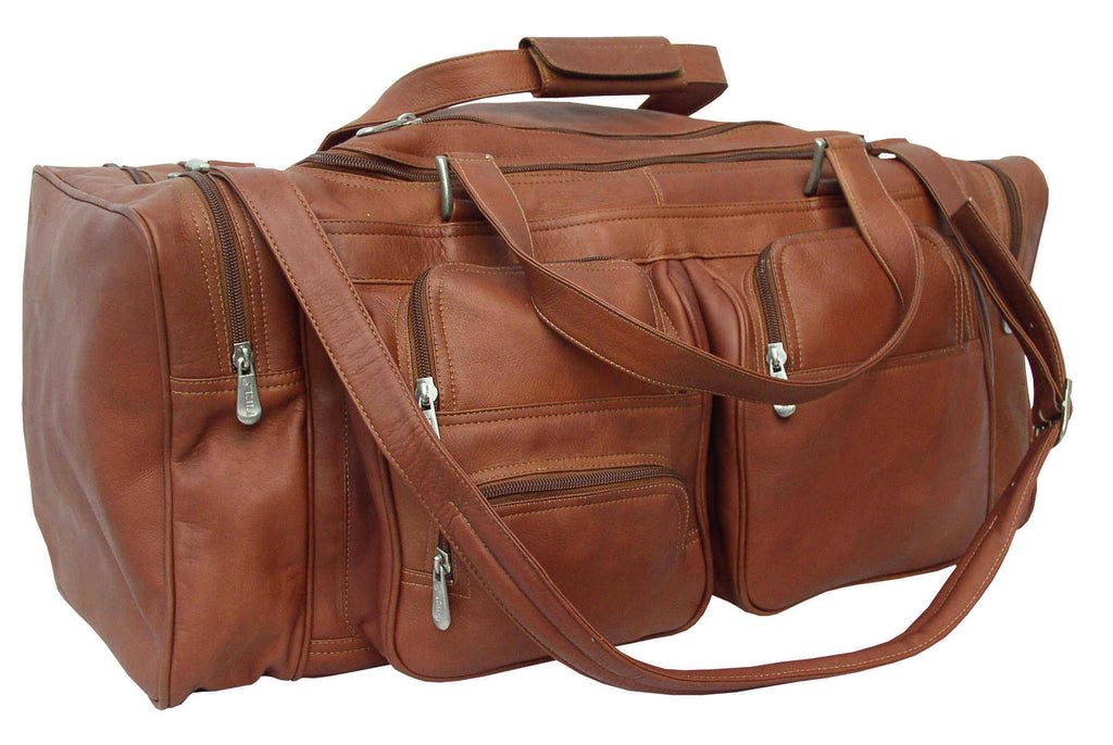 Saddle Leather Duffel with Pockets R8036