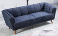 Blue Grey Linen 2-Seat Sofa U2132