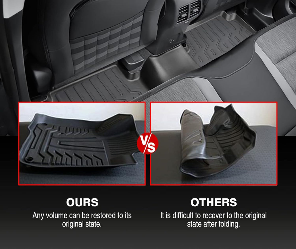 3D Design All Weather Floor Liners for 2021 2022 Ford Bronco Sport 4 Door Black C315