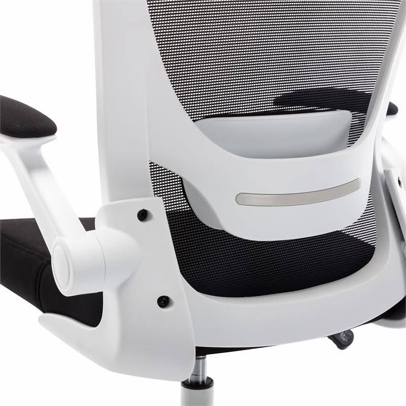 White Adjustable Mesh and Metal Office Chair S408