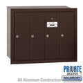 Recessed Bronze 4 Door Mailbox U175107