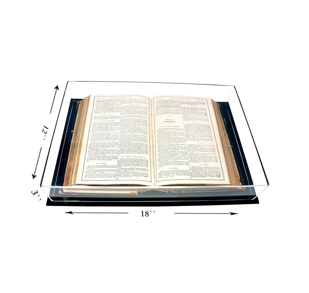 Clear Acrylic Book Display Case with Wall Mount I347025