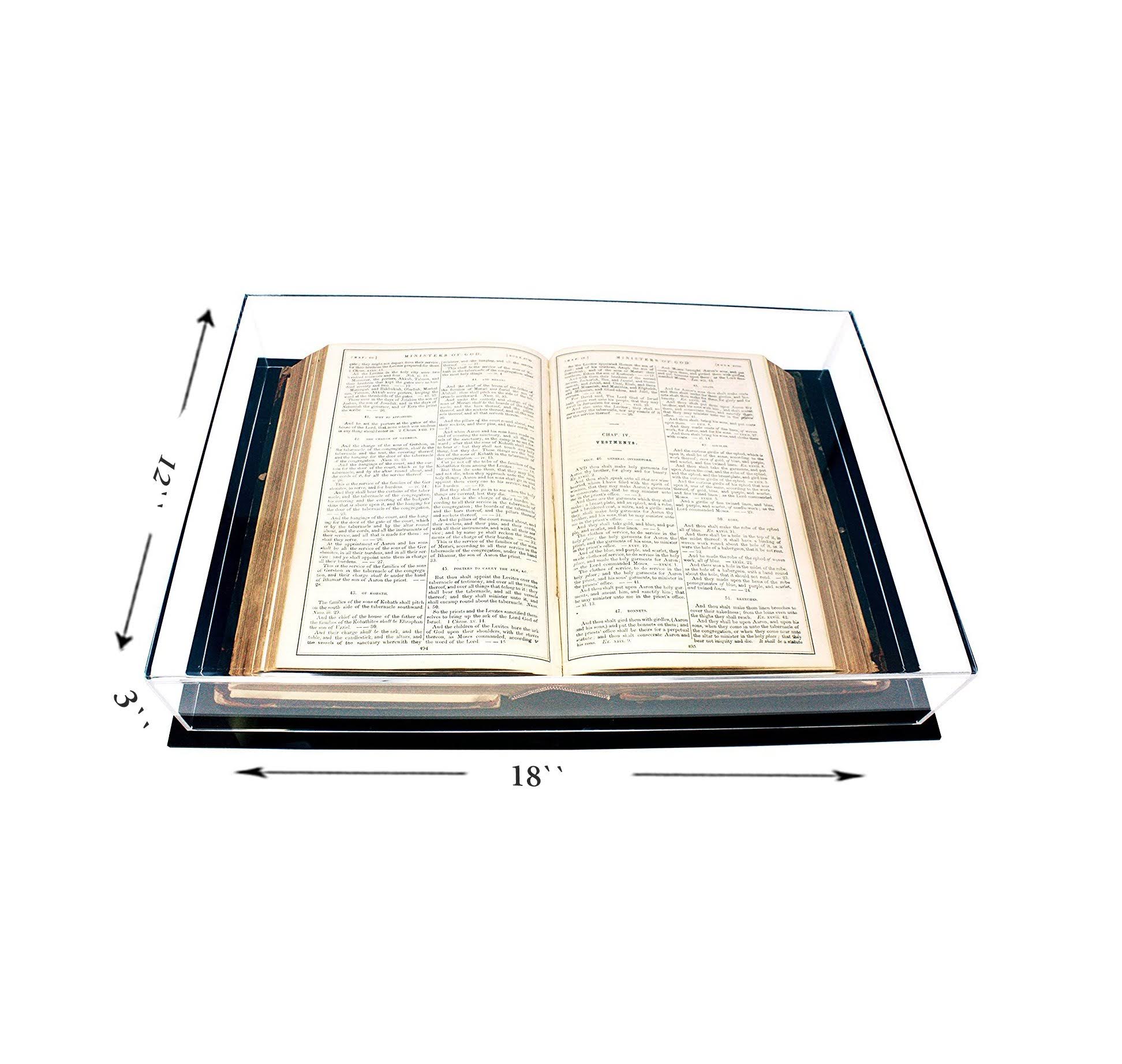 Clear Acrylic Book Display Case with Wall Mount I347025