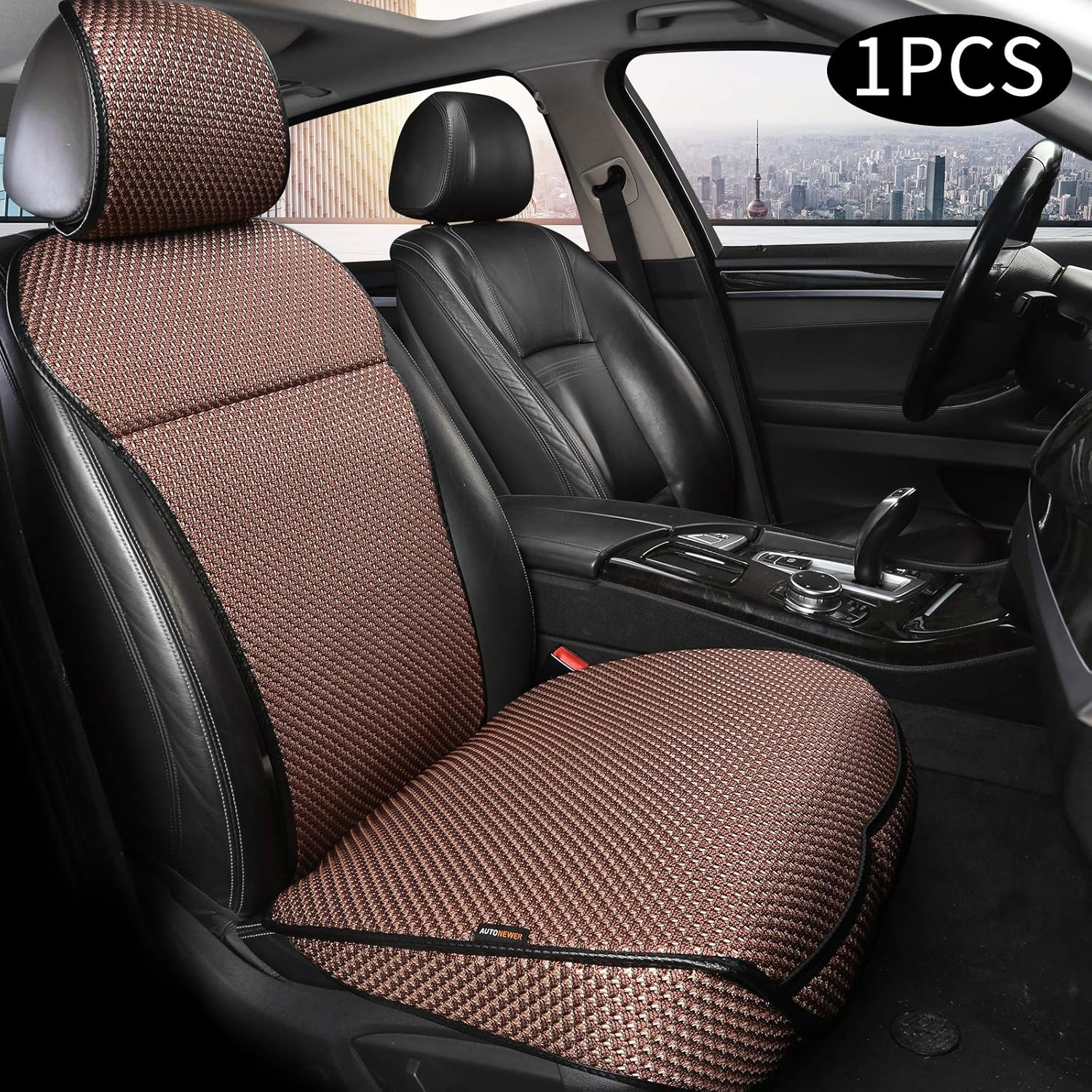 Black+Grey Universal Car Seat Cover Q9366