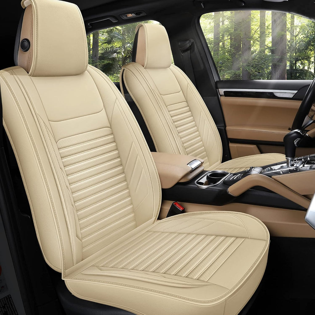 Black Full Set Leather Car Seat Covers B356