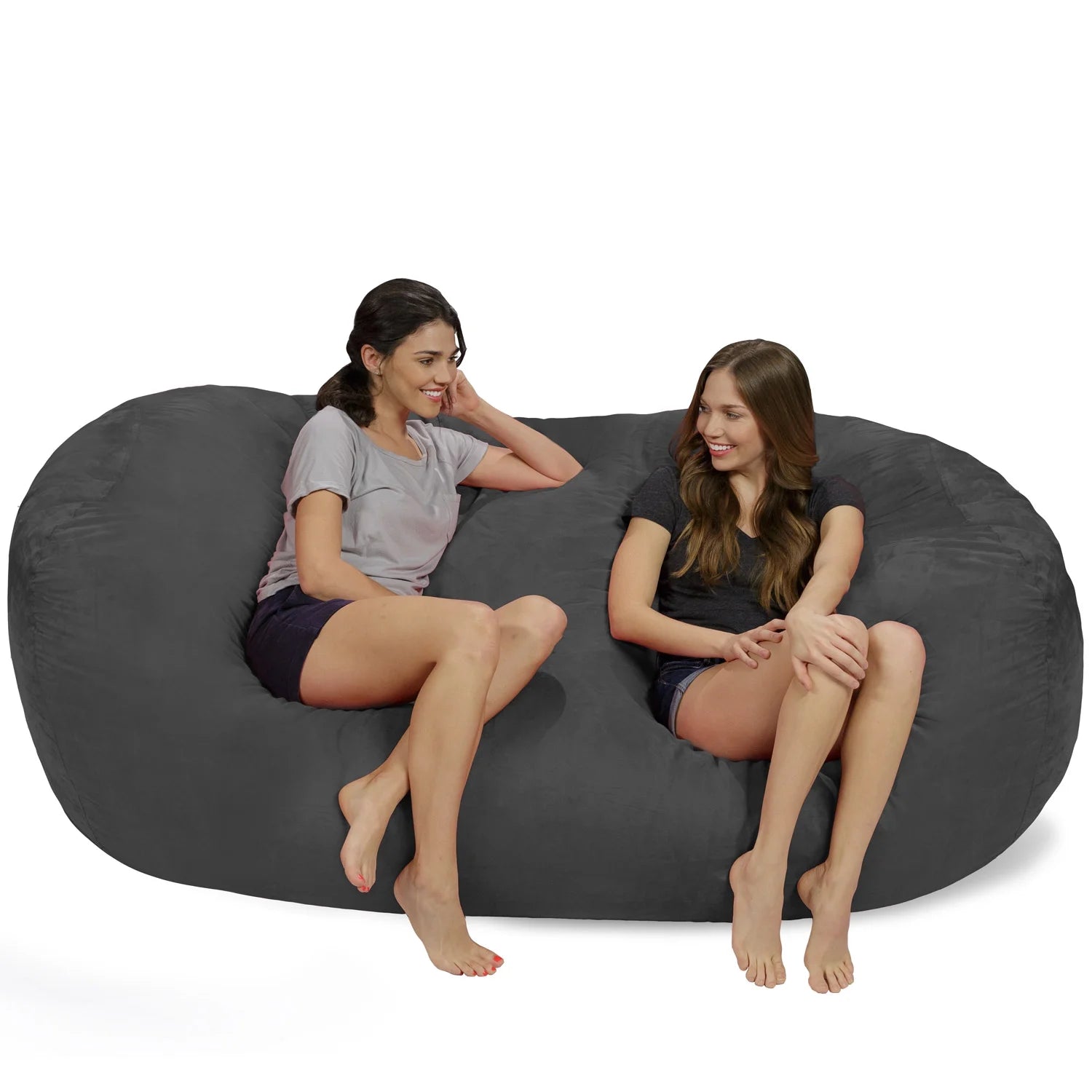 6 ft Gray Memory Foam Bean Bag Chair X616