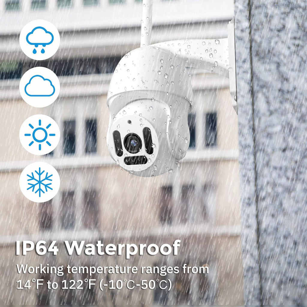 Outdoor PT WiFi Security Camera 1080P HD Waterproof with Motion Detection B82235