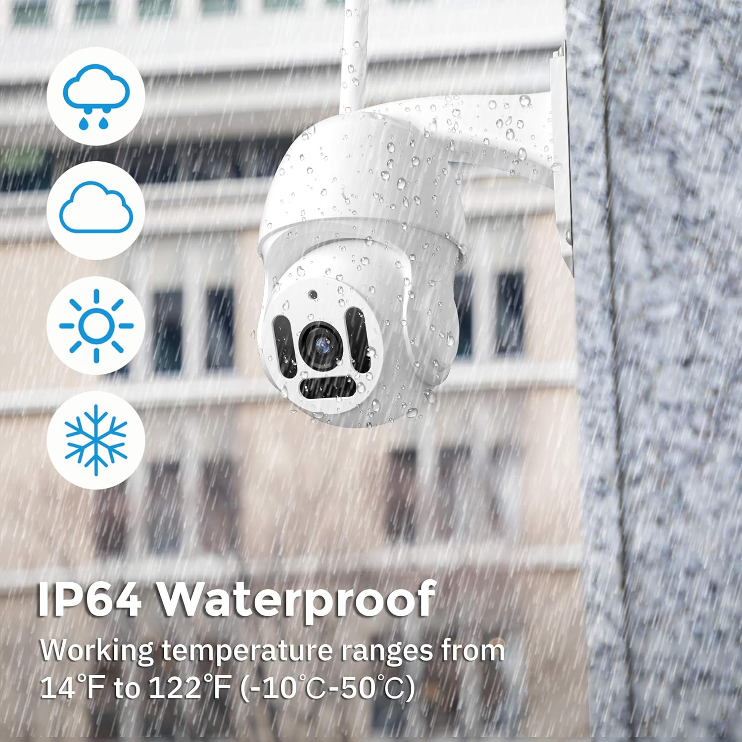 Outdoor PT WiFi Security Camera 1080P HD Waterproof with Motion Detection B82235