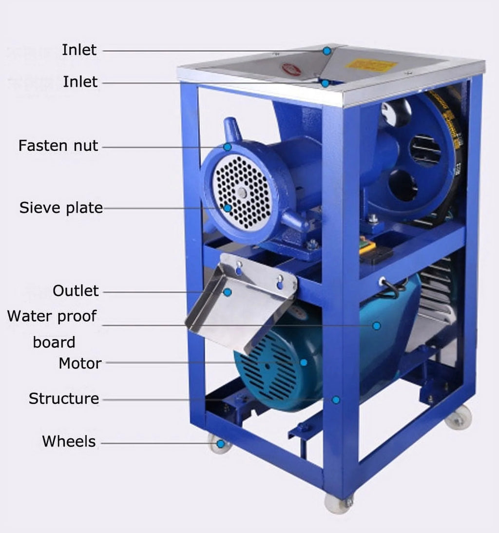 Electric Bone Crusher Ground Meat Crushing Feed Food Seasoning 220V 3KW E3065
