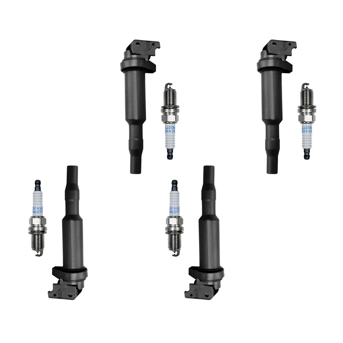 Set of 4 Ignition Coils and Denso Platinum Spark Plugs J219