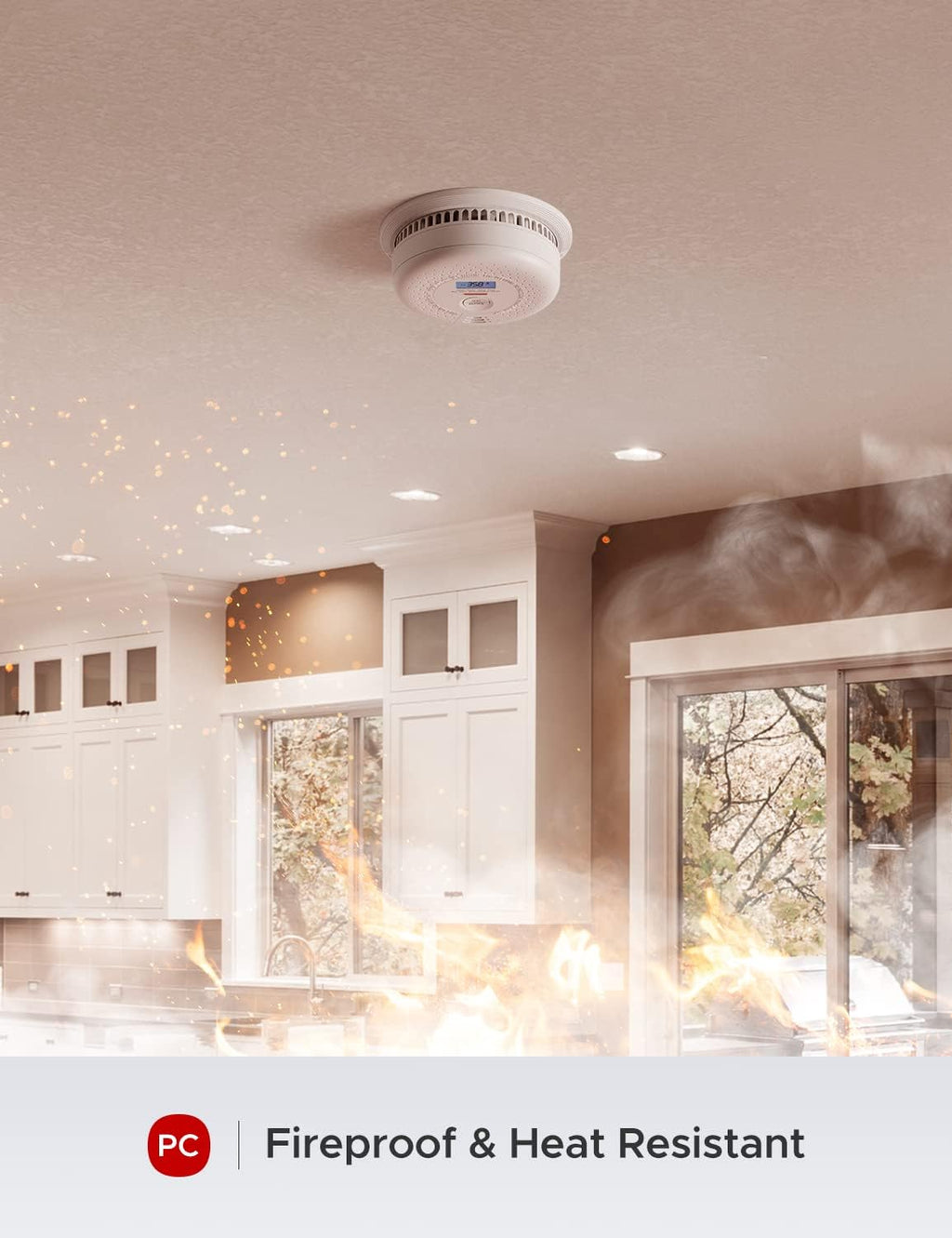10-Year Battery Dual Sensor Smoke and Carbon Monoxide Alarm, 5-Pack K318