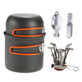 Outdoor Camping Cookware Pot Set with Fork and Spoon T3559