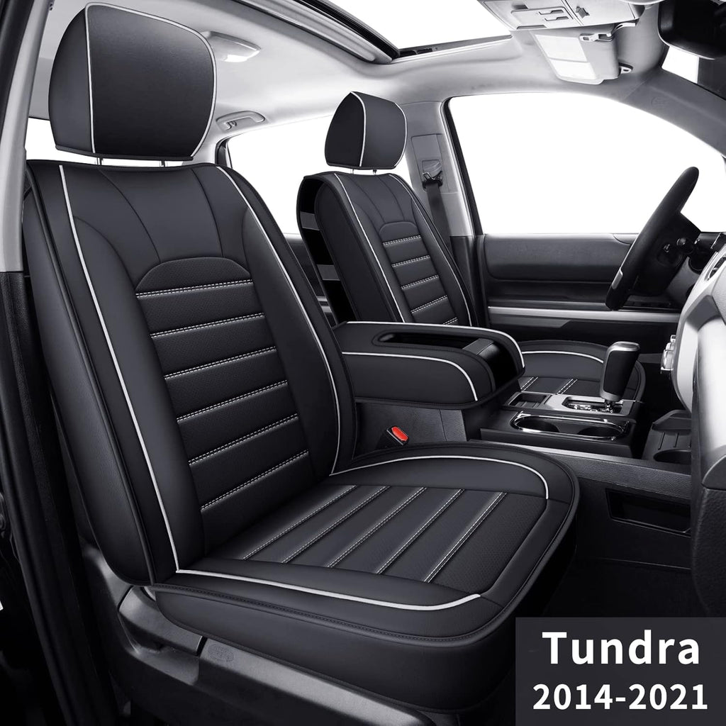 Black & Red Faux Leather Full Set Seat Covers O984