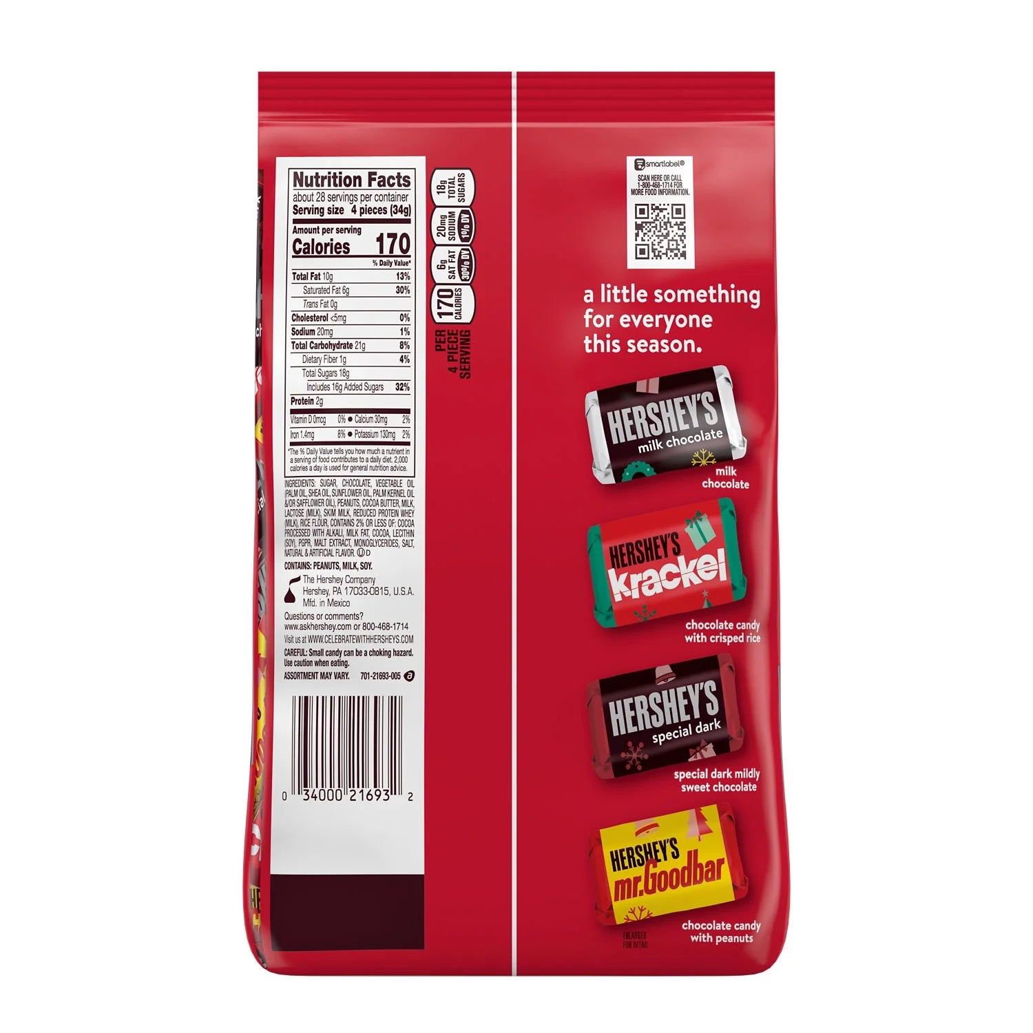 Assorted Chocolate Christmas Candy Bulk Bag 33.9 oz Y58316