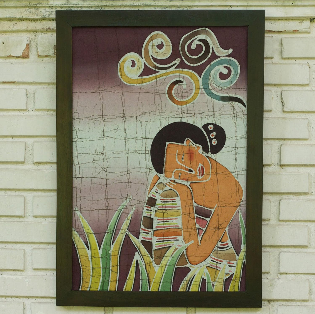 Purple Batik Cotton Wall Mural M90260