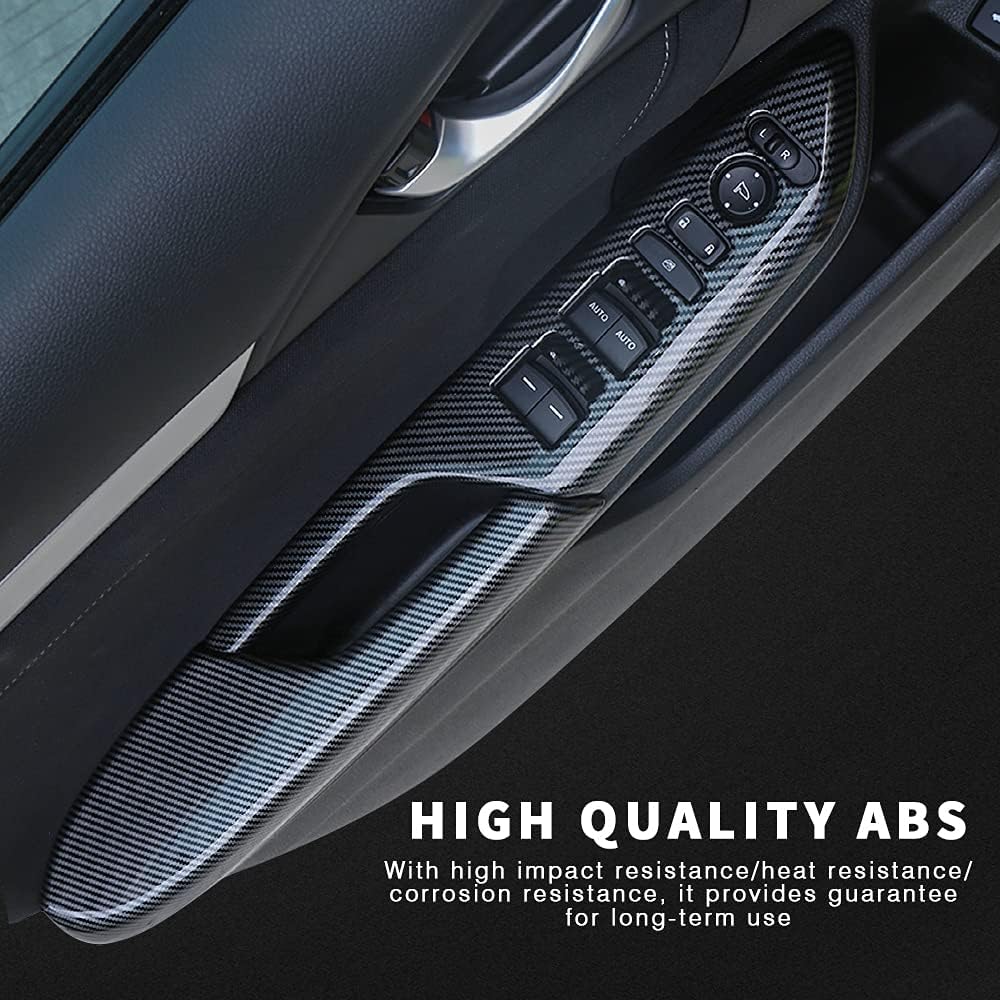 Carbon Fiber Print Armrest Panel Cover Trim for Civic Hatchback 2016-2020 K23506