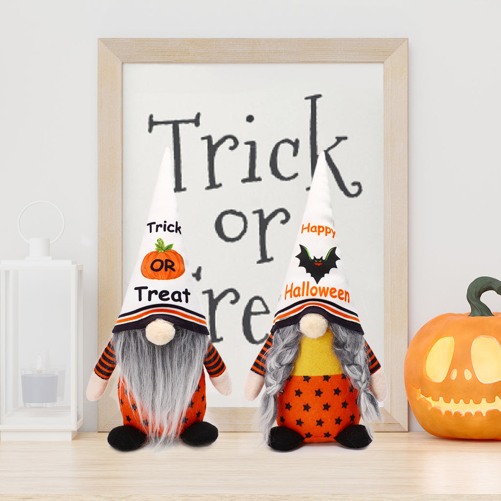 Set of 2 Halloween Gnome Plush Doll S8286
