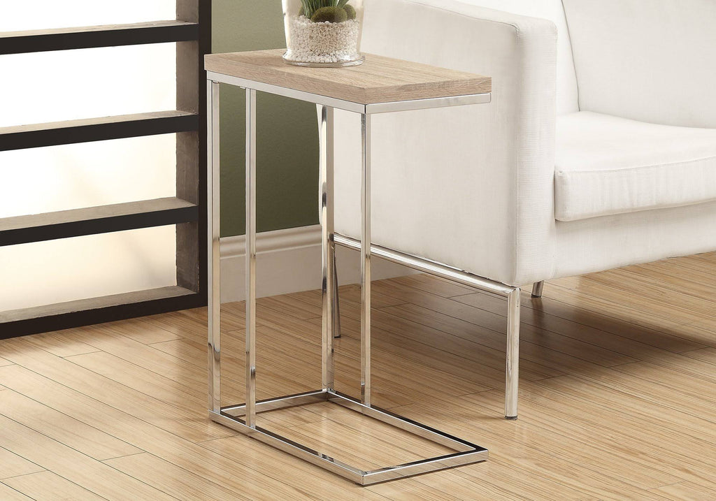 Cappuccino Particle Board Metal Accent Table R23274