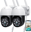 2 Pack 360° PTZ Outdoor Security Cameras with Night Vision Z95152