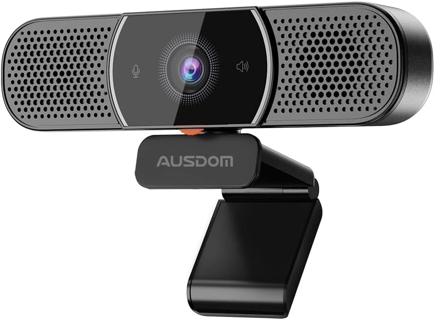 2K Webcam with Microphone and Speaker, Privacy Cover, USB Computer Camera, Pack of 2 O2614