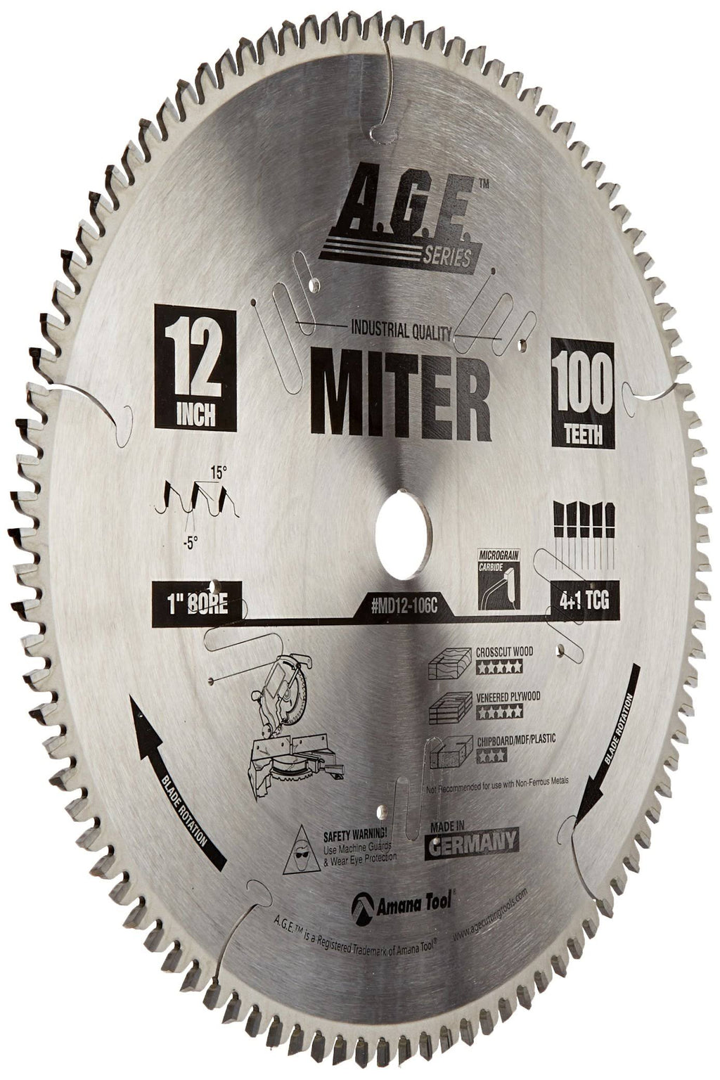 Heavy Duty Miter Saw Blade 12-Inch x 4 Bore G5804