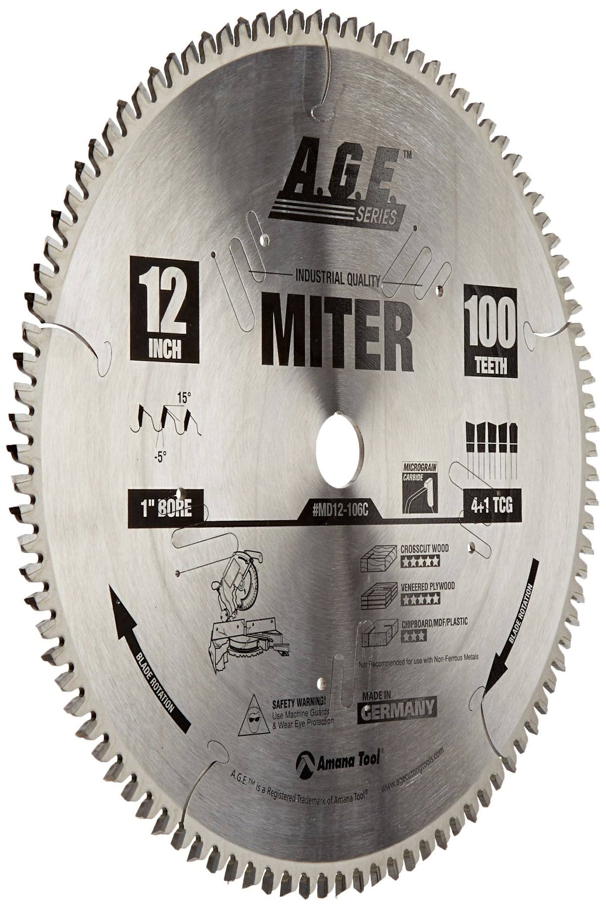 Heavy Duty Miter Saw Blade 12-Inch x 4 Bore G5804