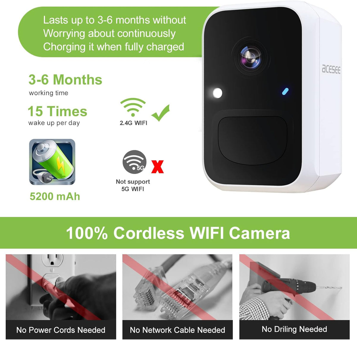 Wireless Outdoor Security Camera with Night Vision K778