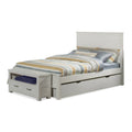 White Full Panel Bed with Trundle T66870