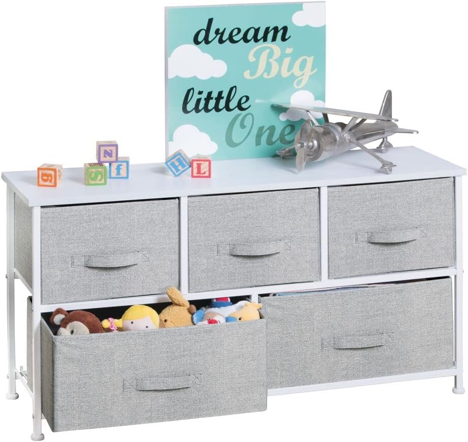 Turquoise Blue 5 Drawer Fabric Dresser D278026