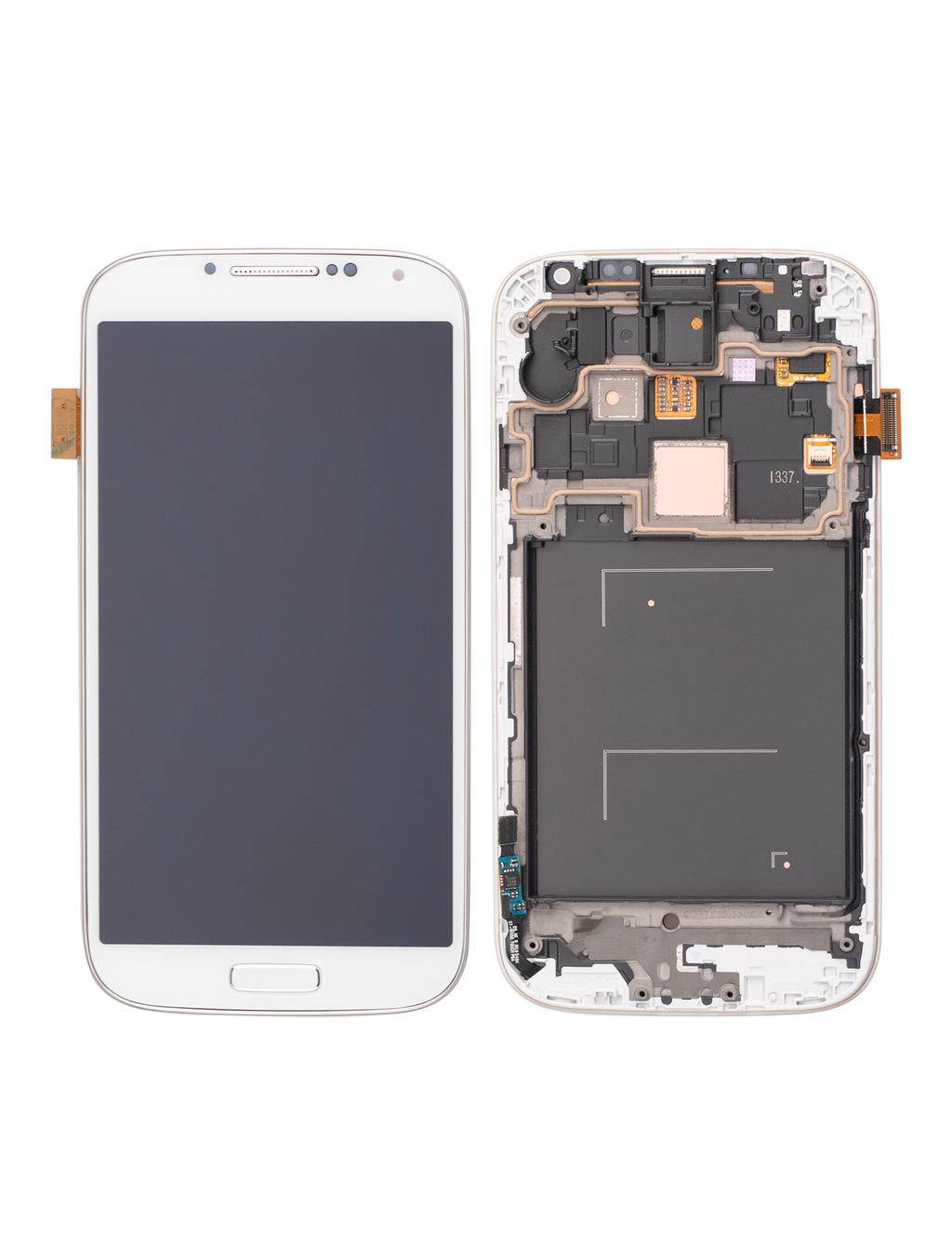 White OLED Assembly With Frame for Samsung Galaxy S4 C3938