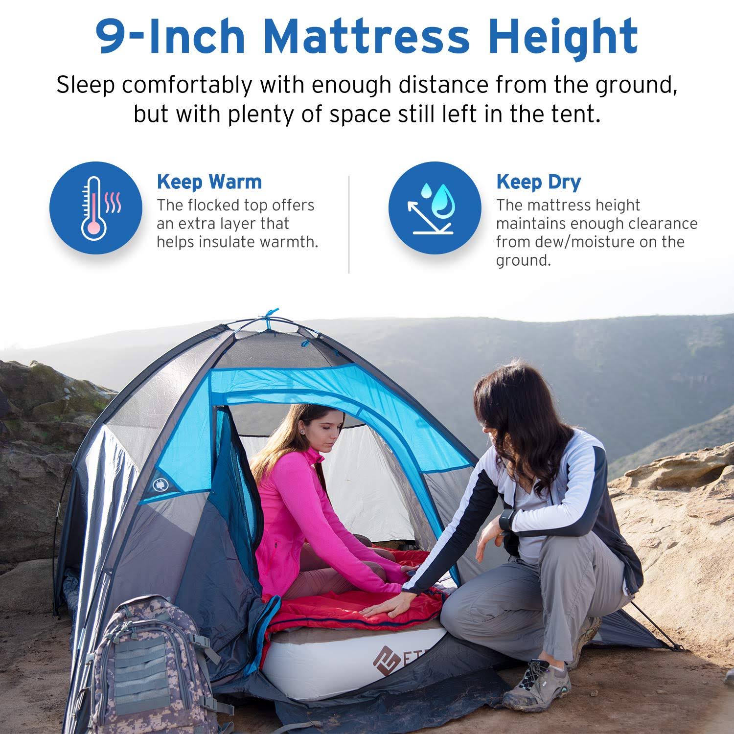 Queen Size Inflatable Air Mattress with Rechargeable Pump U22900