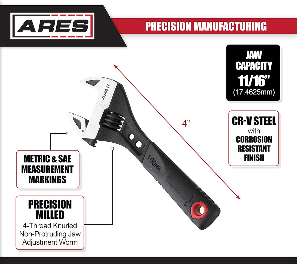 15-Inch Adjustable Wrench Chrome Vanadium Steel M315587